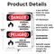 Signmission Storage Area Flammable Material Bilingual Danger Sign, Plastic, 7in W x 10in L, 2PK OS-2PACK-DS-P-710-VS-1583 - alternate 8